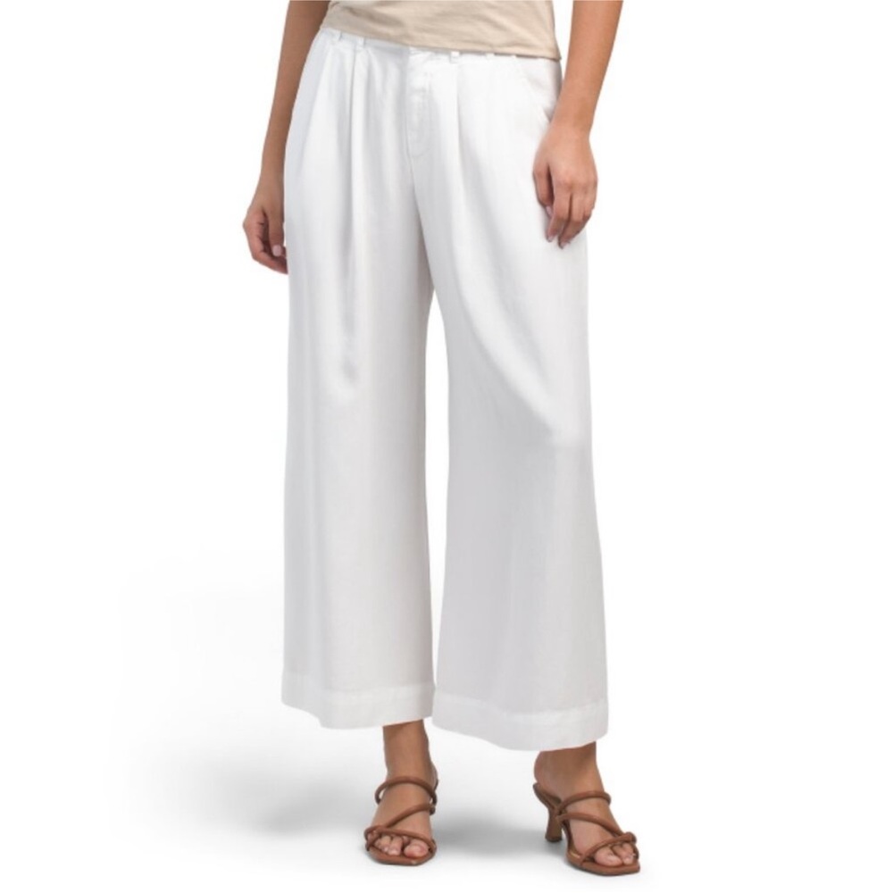 NWT YOUNG FABULOUS & BROKE Bone Cavlin Cropped Wide Leg High Rise Trousers